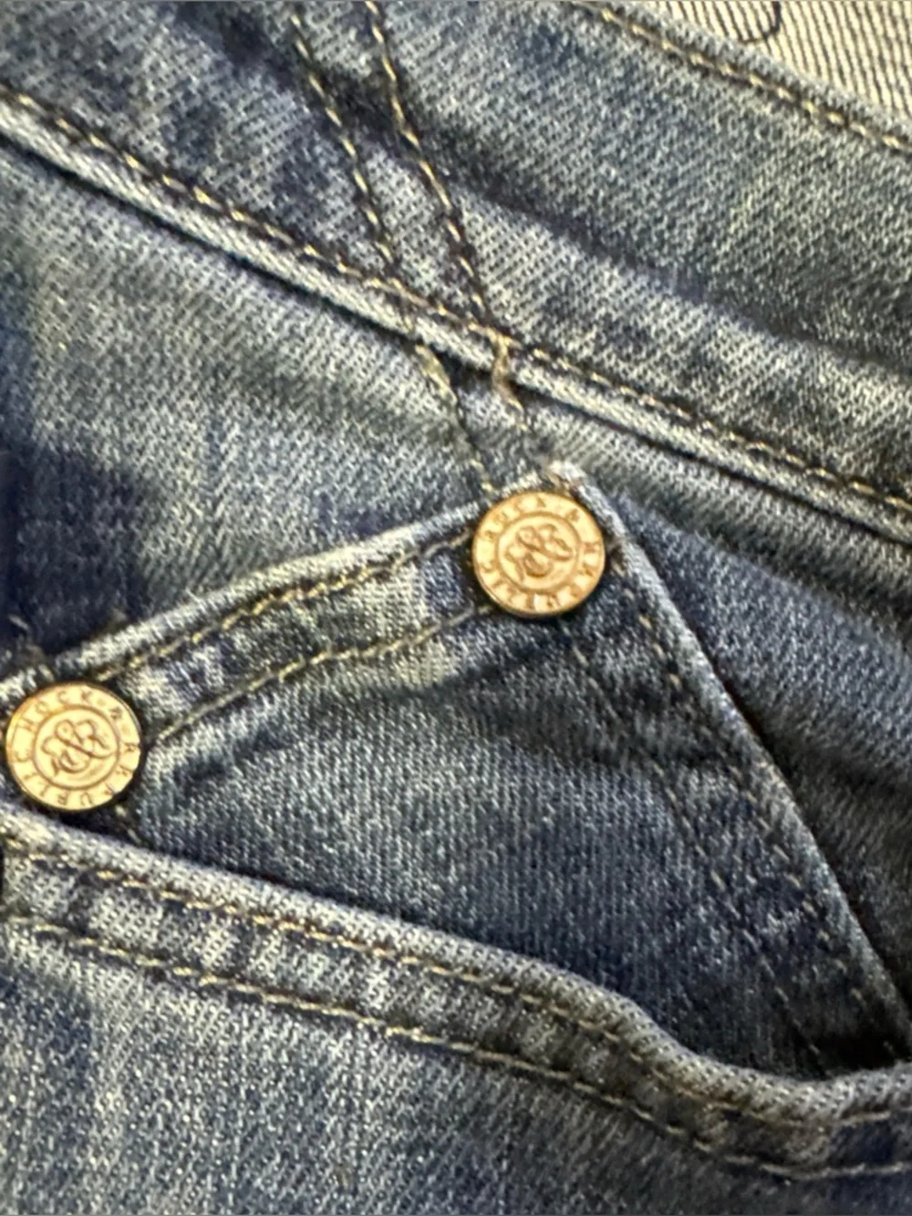 Rock & Republic Roth Jeans Womens Flared Mid Rise Stretch Blue Denim Sz 12 - Picture 10 of 13